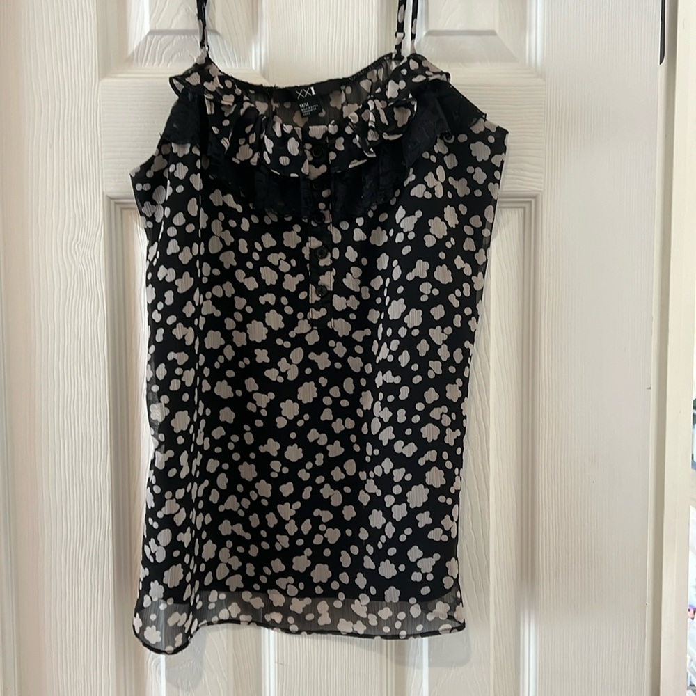 Forever 21 XXI Women’s Black/Tan Camisole Size Medium